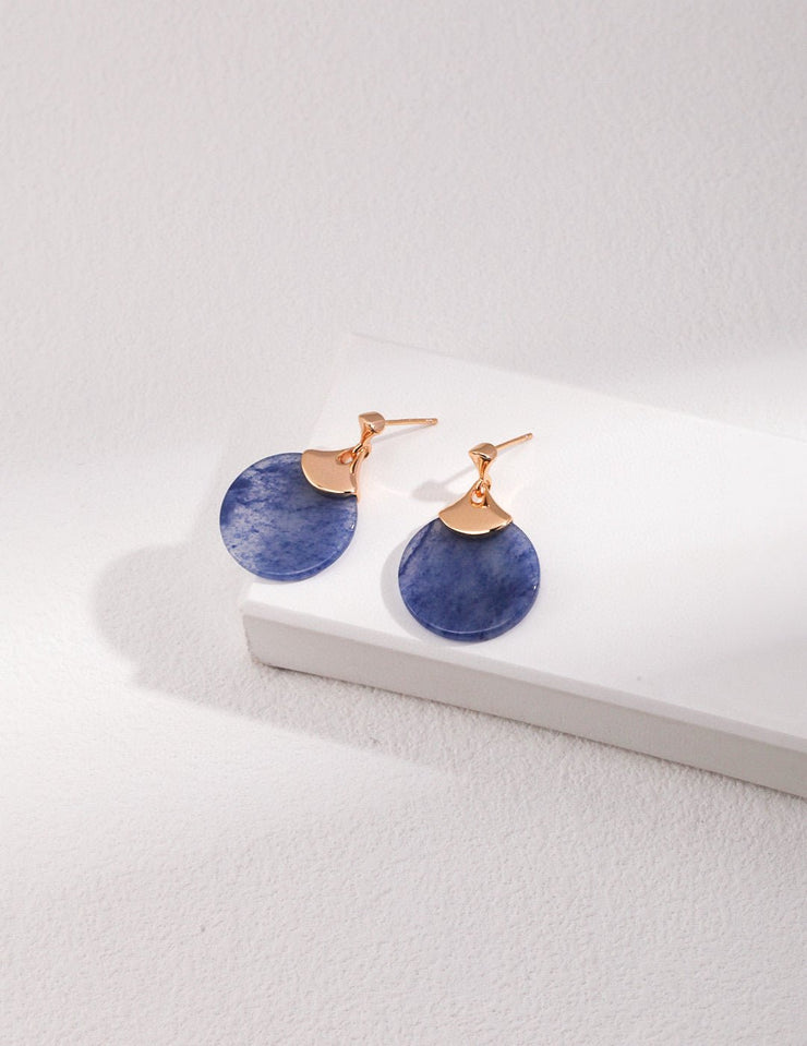 Boucles d'Oreilles Bleu